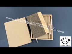 BB59 Cheap A5 Eco-friendly Notebook Coffee Grounds Cork Splicing Creative Gift Set
